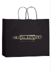 Matte Colored Custom Shopper Bags 16 x 13 in Black