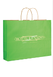 Matte Colored Custom Shopper Bags 16 x 13 in Lime