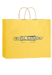 Matte Colored Custom Shopper Bags 16 x 13 in Yellow