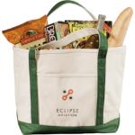 Green heavy canvas tote bag by Adco Marketing