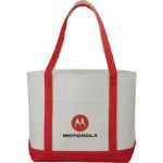 Red heavy canvas tote bag by Adco Marketing