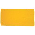 Custom beach towel in gold by Adco Marketing