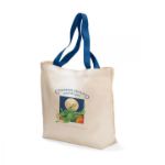 Royal Blue Color Handle Totes customized with your logo by Adco Marketing
