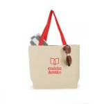 Red Color Handle Totes customized with your logo by Adco Marketing