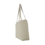 Canvas Zippered Tote Top-Down