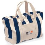 Large Striped Canvas Tote Bags