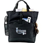 Custom Black Eclipse Backpack Tote Bag by Adco Marketing