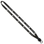 1⁄2" Knitted Cotton Custom Lanyards in Black