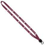 1⁄2" Knitted Cotton Custom Lanyards in Burgundy