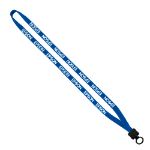 1/2" Knitted Cotton Custom Lanyards in Electric Blue
