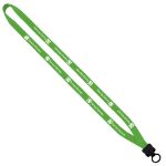 1/2" Knitted Cotton Custom Lanyards in Lime Green