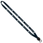 1⁄2" Knitted Cotton Custom Lanyards in Navy