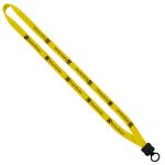 1/2" Knitted Cotton Custom Lanyards in Yellow