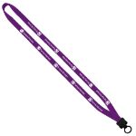 1⁄2" Knitted Cotton Custom Lanyards in Purple