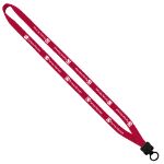 1/2" Knitted Cotton Custom Lanyards in Red