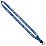 1/2" Knitted Cotton Custom Lanyards in Royal Blue