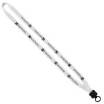 1⁄2" Knitted Cotton Custom Lanyards in White