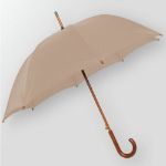 Tan/Khaki - Wood Handled Fashion Umbrella