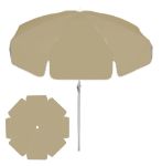 Khaki 7.5 ft Patio Umbrella Customized with your Logo by Adco Marketing
