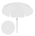 White 7.5 ft Patio Umbrella Customized with your Logo by Adco Marketing