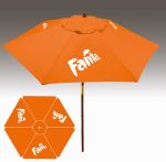 Custom Orange Market Umbrella