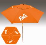 Custom Orange Market Umbrella