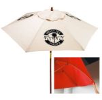 Custom White Market Umbrella