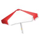 7 ft. Custom Aluminum Market Umbrella Telescopic in Red/White