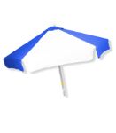 7 ft. Custom Aluminum Market Umbrella Telescopic in Royal/White