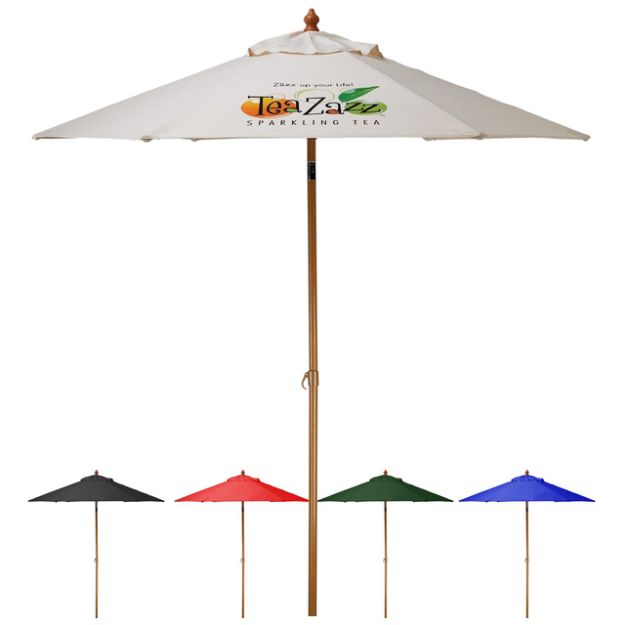 6 ft. Custom Market Umbrella with aluminum frame and wind vent