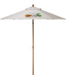 Aluminum Custom Market Umbrella in White