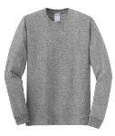 Gildan Heavy Cotton 100% Cotton Long Sleeve Custom T-Shirts in Graphite Heather
