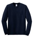 Gildan Heavy Cotton 100% Cotton Long Sleeve Custom T-Shirts in Navy