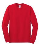 Gildan Heavy Cotton 100% Cotton Long Sleeve Custom T-Shirts in Red