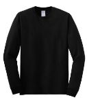 Gildan Heavy Cotton 100% Cotton Long Sleeve Custom T-Shirts in Black