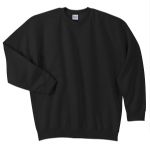 Gildan Heavy Blend Crewneck Embroidered Sweatshirts in Black