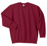 Gildan Heavy Blend Crewneck Embroidered Sweatshirts in Cardinal Red