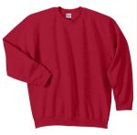 Gildan Heavy Blend Crewneck Embroidered Sweatshirts in Cherry Red