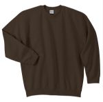 Gildan Heavy Blend Crewneck Embroidered Sweatshirts in Dark Chocolate