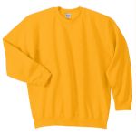 Gildan Heavy Blend Crewneck Embroidered Sweatshirts in Gold