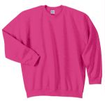 Gildan Heavy Blend Crewneck Embroidered Sweatshirts in Heliconia
