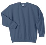 Gildan Heavy Blend Crewneck Embroidered Sweatshirts in Indigo Blue