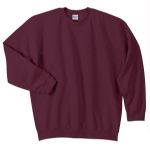 Gildan Heavy Blend Crewneck Embroidered Sweatshirts in Maroon