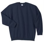 Gildan Heavy Blend Crewneck Embroidered Sweatshirts in Navy