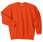 Gildan Heavy Blend Crewneck Embroidered Sweatshirts in Orange