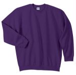 Gildan Heavy Blend Crewneck Embroidered Sweatshirts in Purple