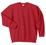 Gildan Heavy Blend Crewneck Embroidered Sweatshirts in Red