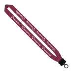 1" Knitted Cotton Promotional Lanyards in Burgundy