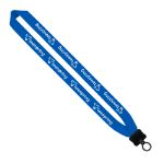 1" Knitted Cotton Promotional Lanyards in Electric Blue