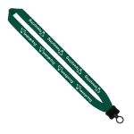 1" Knitted Cotton Promotional Lanyards in Forest Green